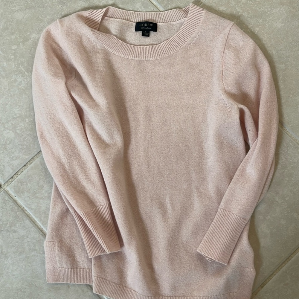 J. Crew Pink Crew Neck Sweater